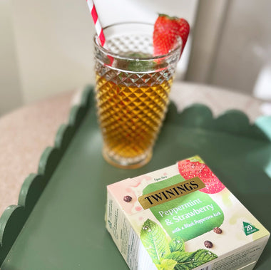 Peppermint & Strawberry Non-Alcoholic Iced Tea
